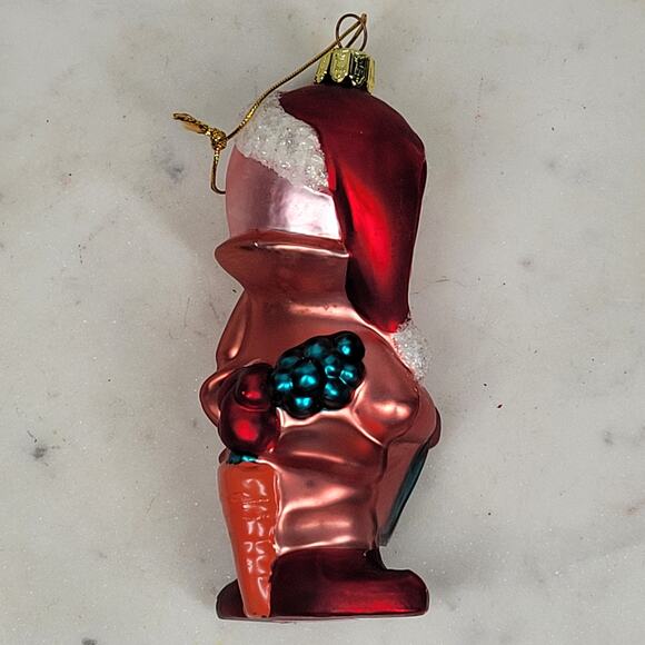 2001 Warner Bros. Merry Christmas Ornament Vintage Glass Character Red Pink 5” - Picture 15 of 16